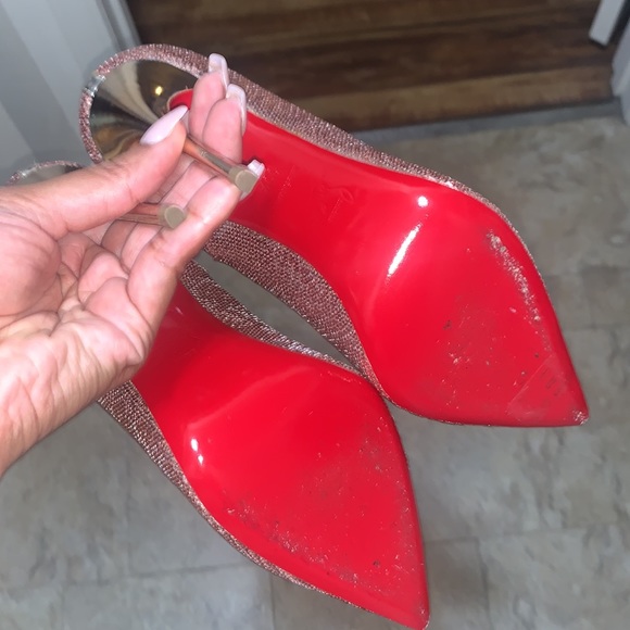 Christian Louboutins - Rose Gold Sequin - Picture 5 of 13